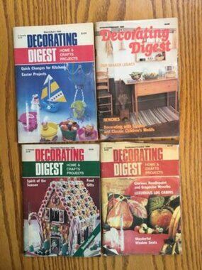 4 Vintage Decorating Digest Magazines